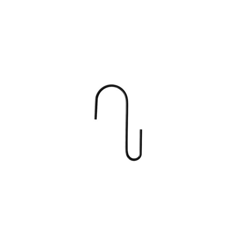 Wire S Hook 15 cm Black