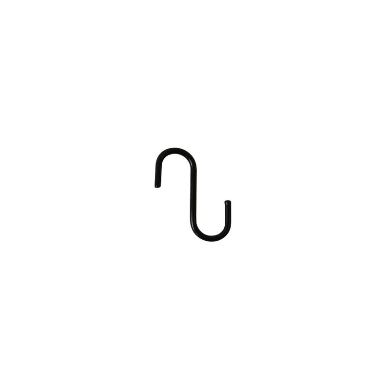Wire S Hook 8 cm Black
