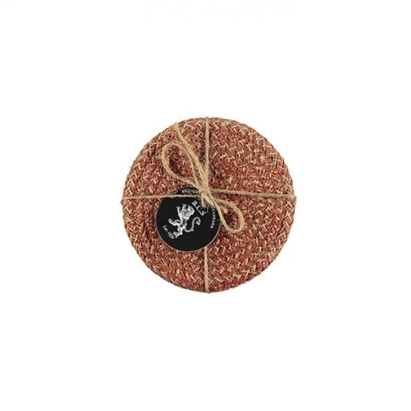 Hand Woven Circular Coasters – Brick Dust