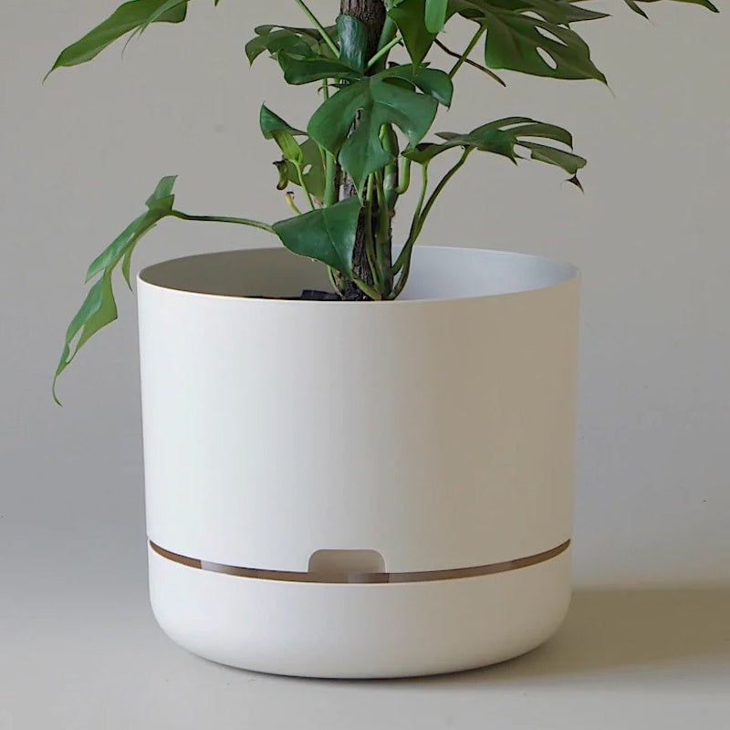 Mr Kitly Selfwatering Pot 30cm White Linen
