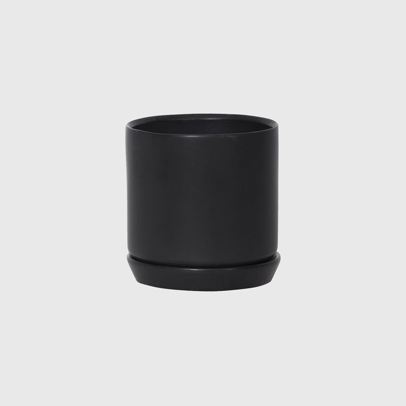Oslo Small Planter Pot Jet Black 12cm