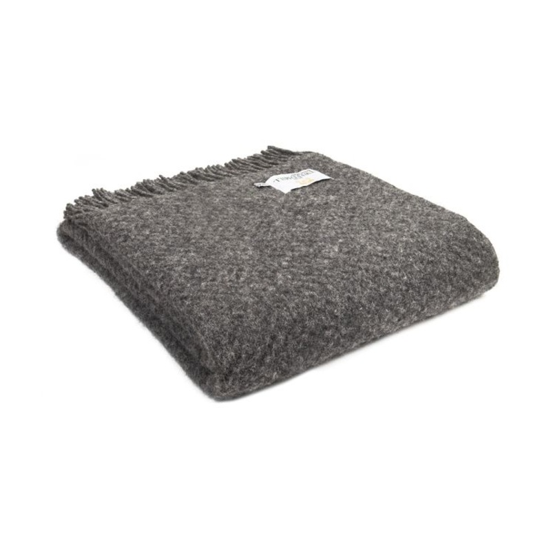 Wool Throw – Dark Grey