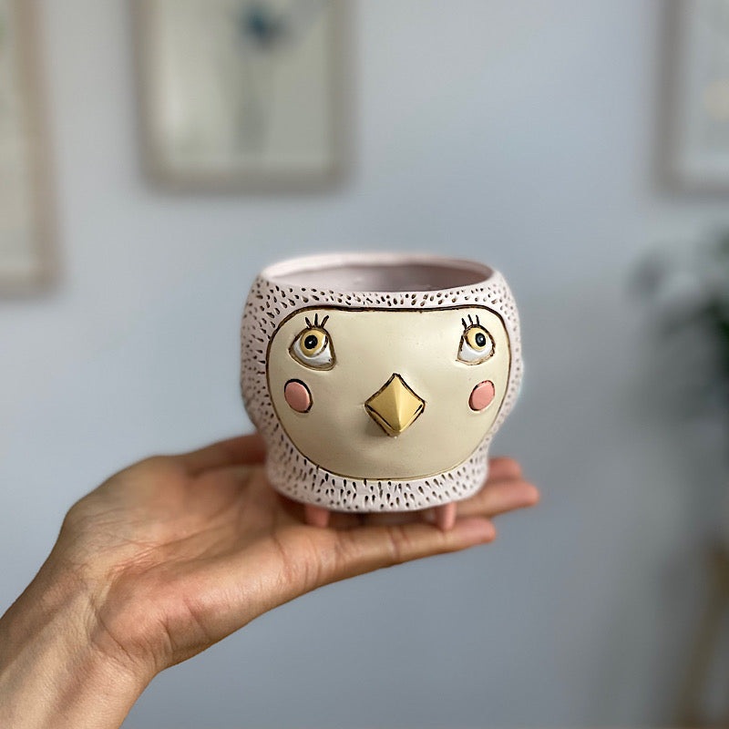 Baby Birdy Planter Pot Pale Pink