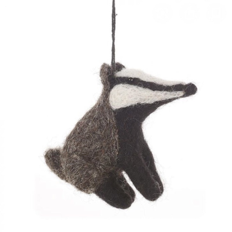 Badger – Felt Christmas decorations