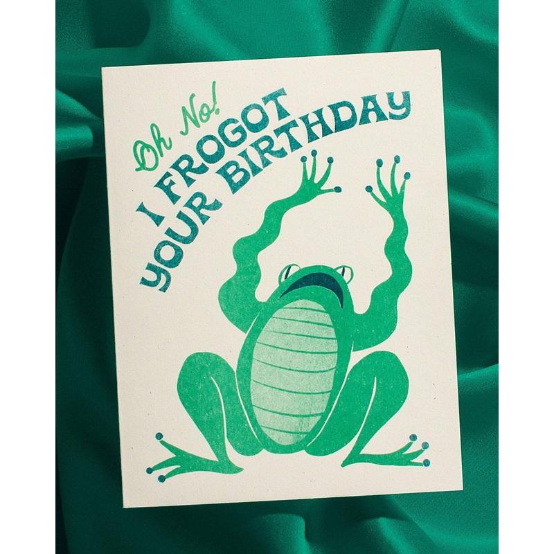Frogot Your Birthday – Risograph Card