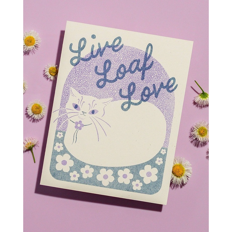 Live Loaf Love – Risograph Greeting Card