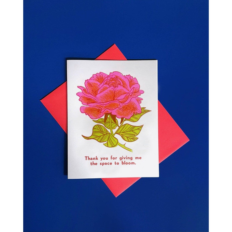 Space to Bloom – Parenting Risograph card