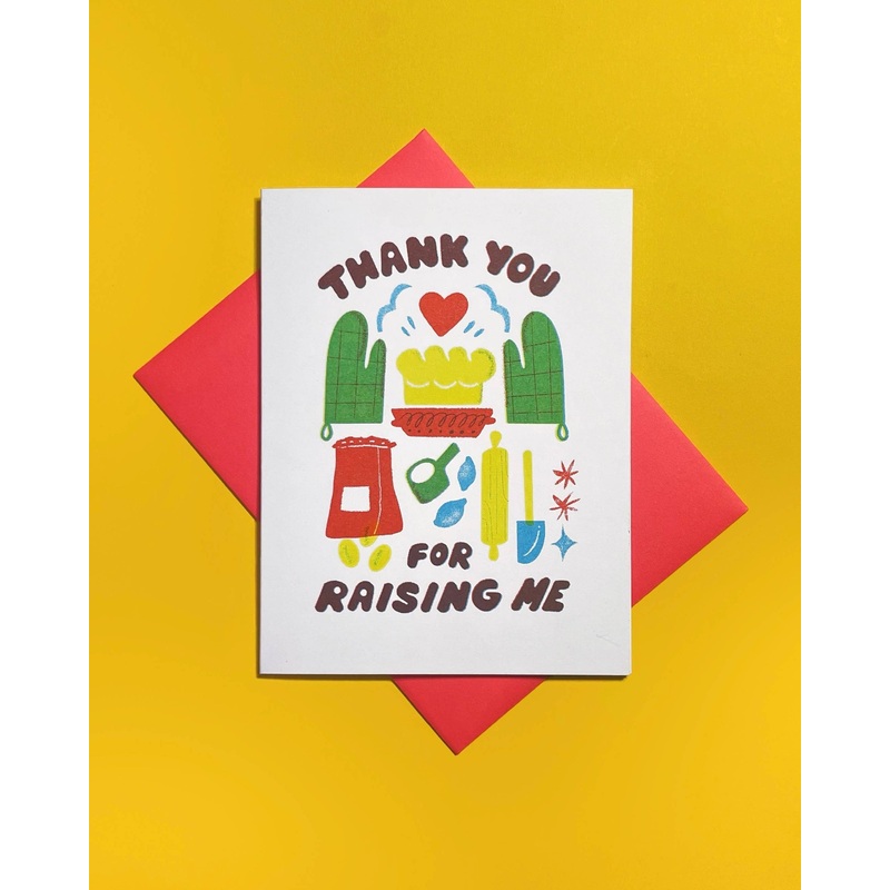 Thanks for Raising Me – Risograph Family Card