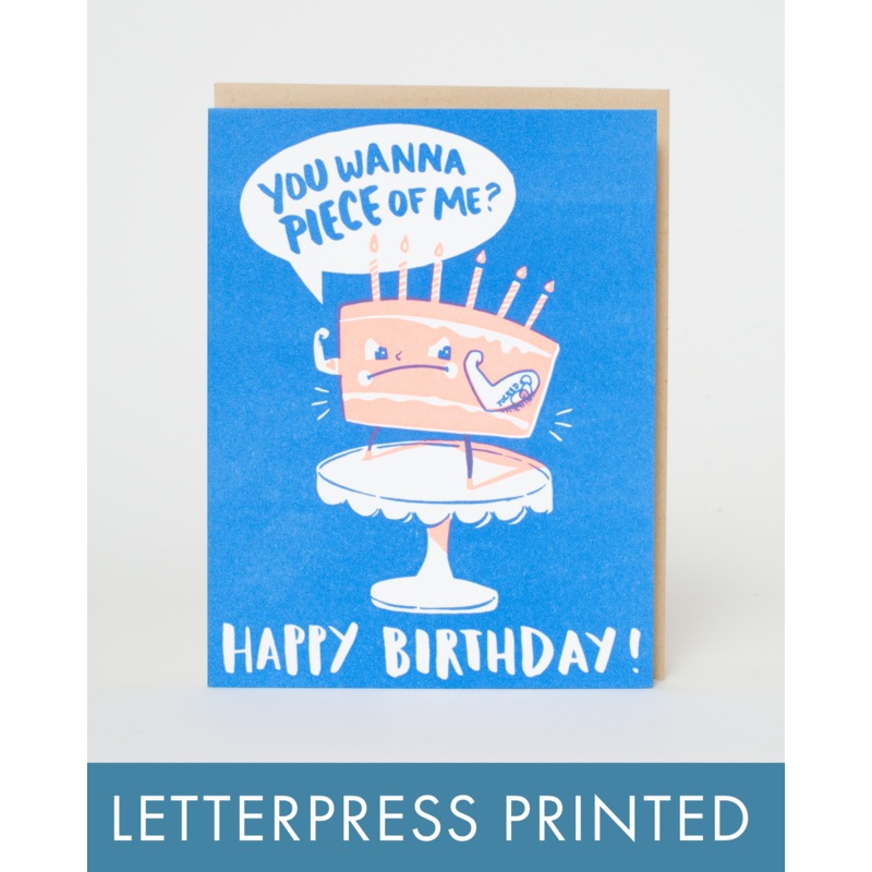 Yolked Birthday Cake Greeting Card