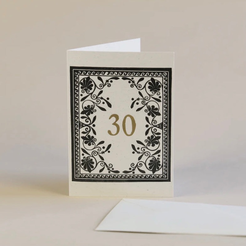 30 Letterpress Birthday Card