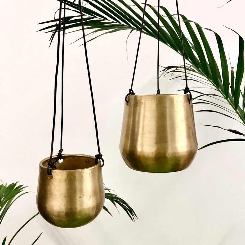 Brass Hanging Pot|Large|Small