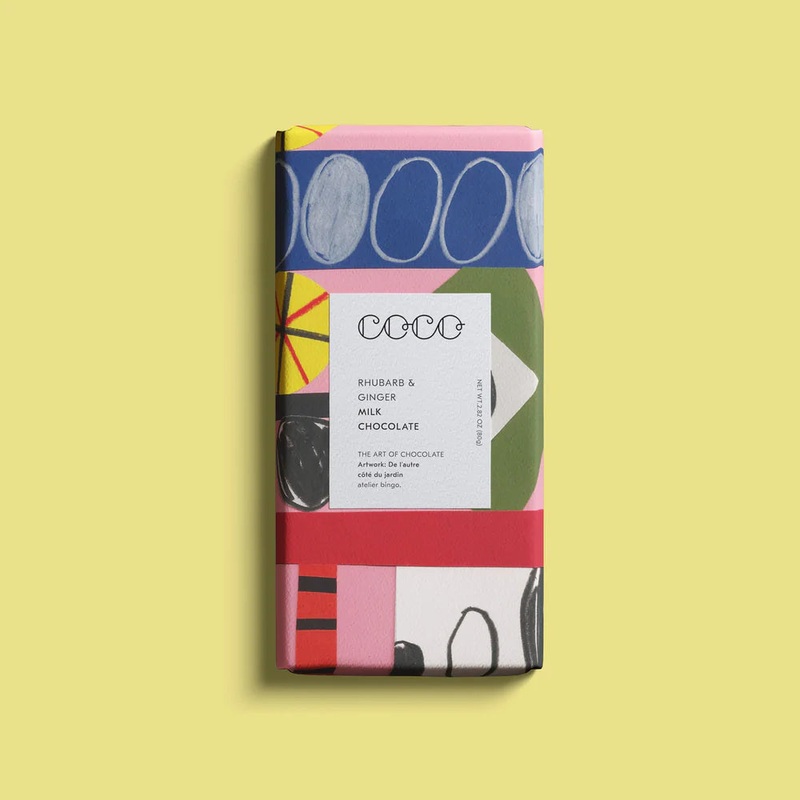 Coco Chocolatier – Rhubarb and Ginger Milk Chocolate