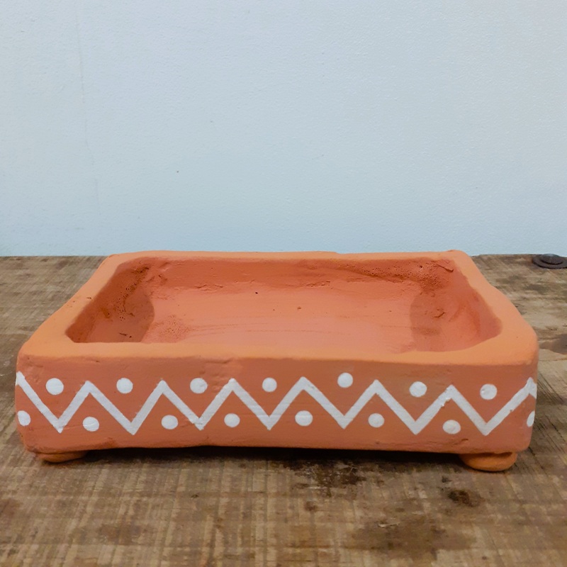 Hand Painted Terracotta Tray