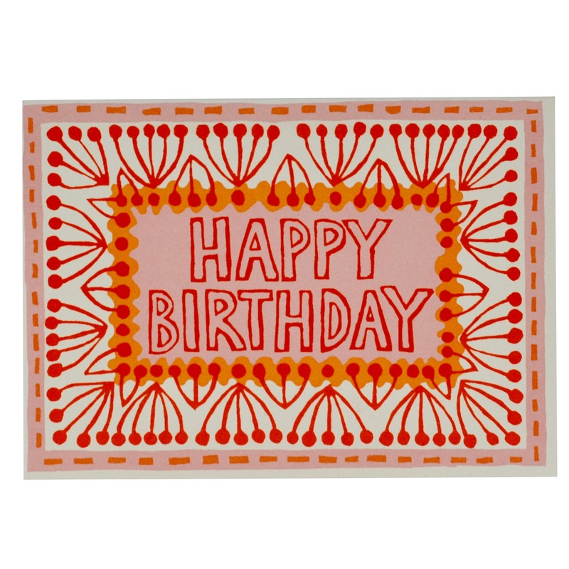 Happy Birthday Card – Neon – Cambridge Imprint
