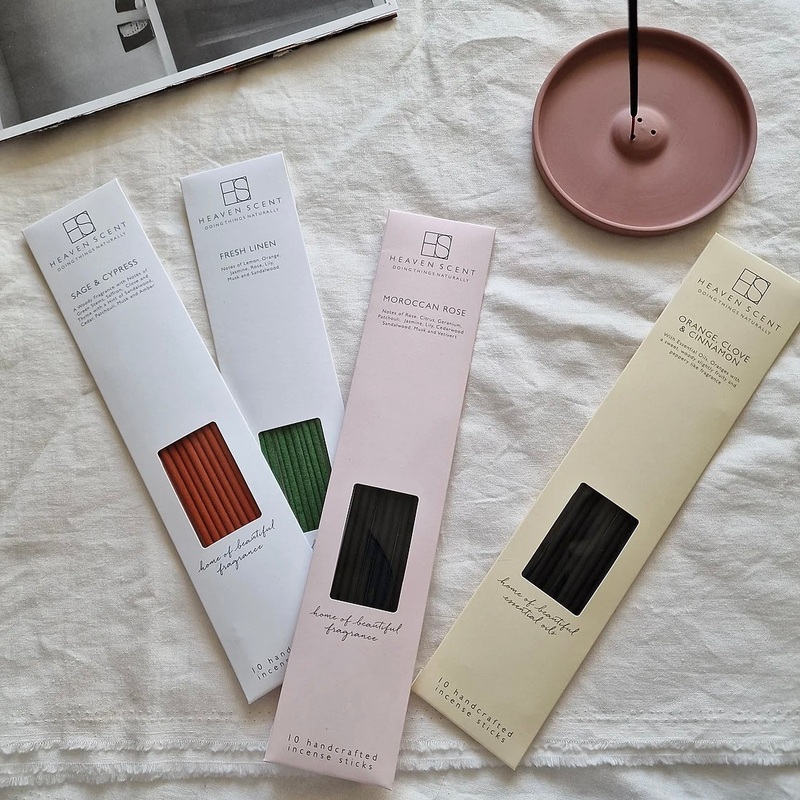 Heaven Scent Incense Sticks|English lavender|Black Pomegranate|Fresh Linen|Lavender and Bergamot|Moroccan Rose|Lime Basil and Mandarin|Black Opium|Bluebell|Incense|Orange clove and cinnamon|Pink Fizz and grapefruit|Ylang ylang and cardamom|Incense|Vanilla