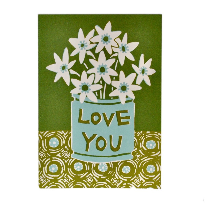 Large Love You Flowers Card – Cambridge Imprint