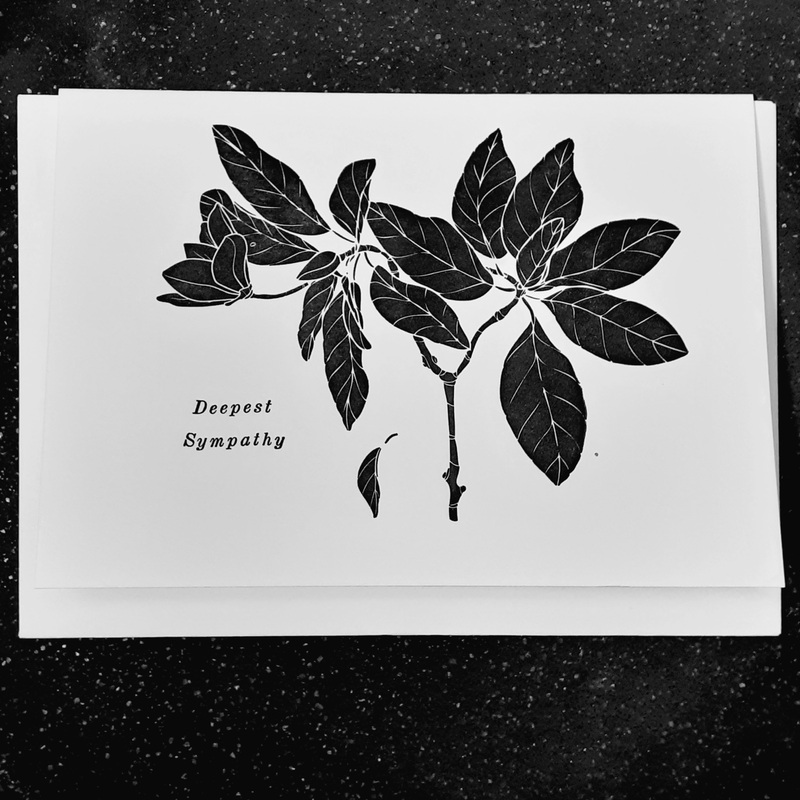 Deepest Sympathy Letterpress and Gold Foil Birthday Card