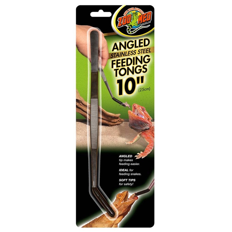 Zoo Med Stainless Steel 10 Curved Feeding Tongs
