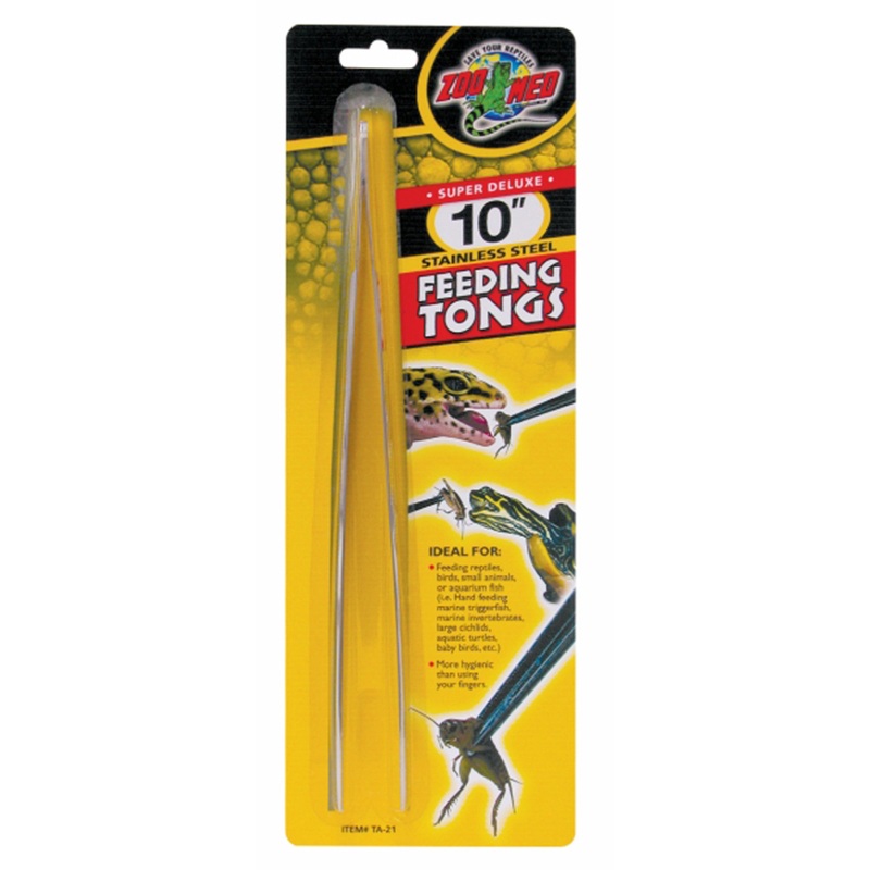Zoo Med Stainless Steel 10 Straight Feeding Tongs