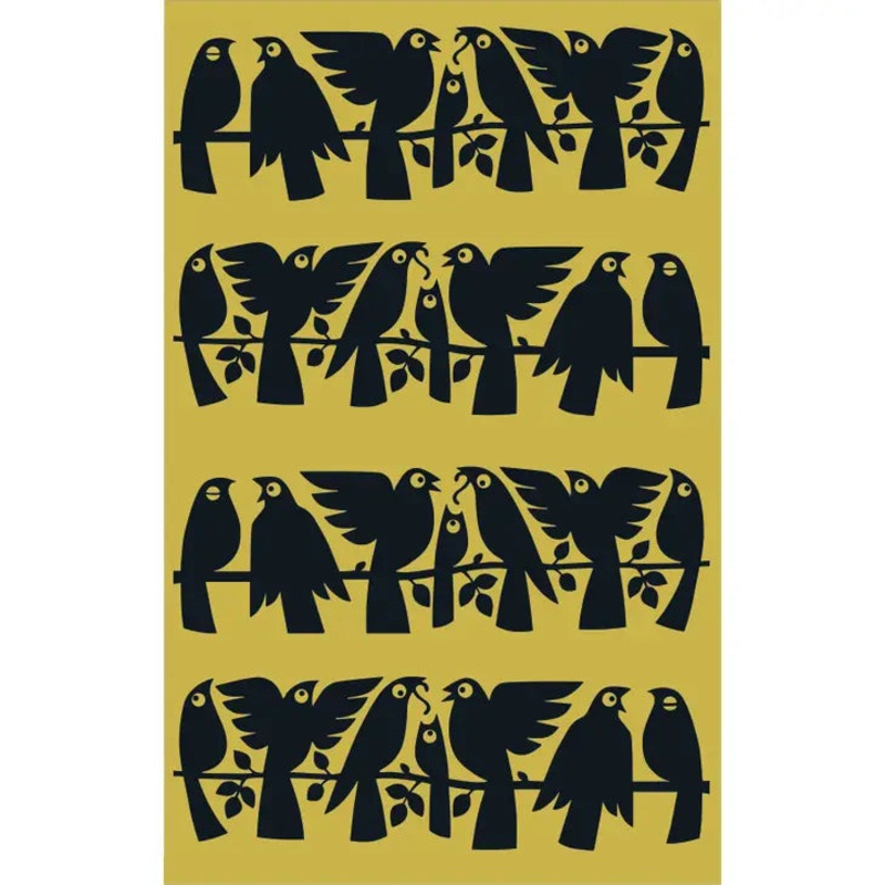 Magpie x Hornsea Tea Towel Birds – Yellow