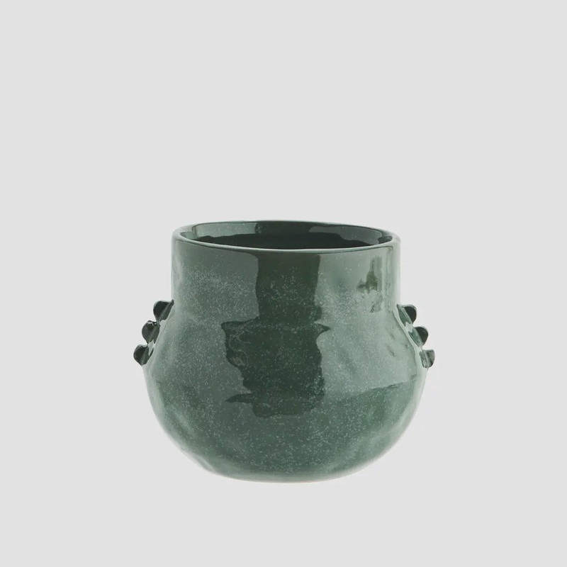 Stoneware Flower Pot – Green