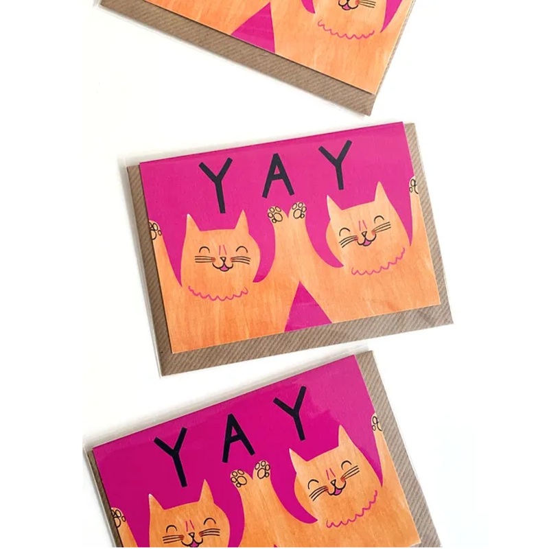 Yay Ginger Cats Greeting Card