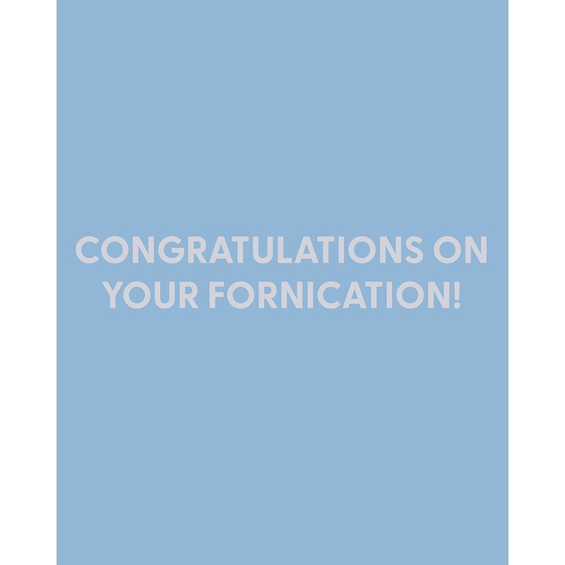 Congratulations on your fornication! – Greeting Card