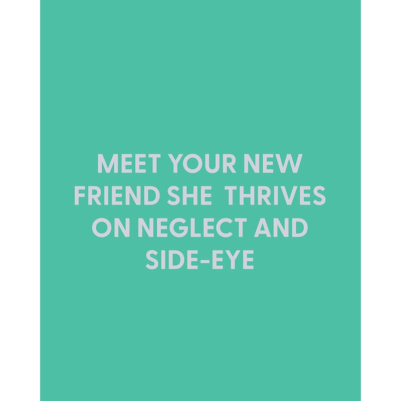 Meet your new friend she  thrives on neglect and side-eye – Greeting Card
