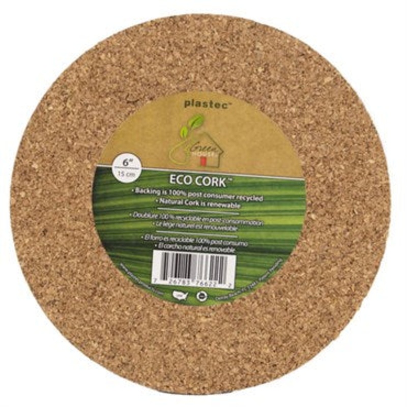 Plastec Eco Real Cork Mat|4 Inch|6 Inch|8 Inch|10 Inch|12 Inch