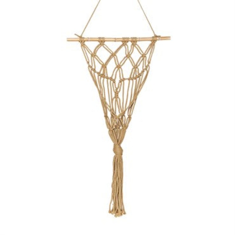 Primitive Planters Macram Wall Planter – Tan