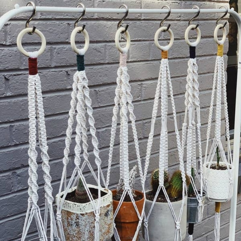 Walter Macrame Plant Hanger – Dark Grey