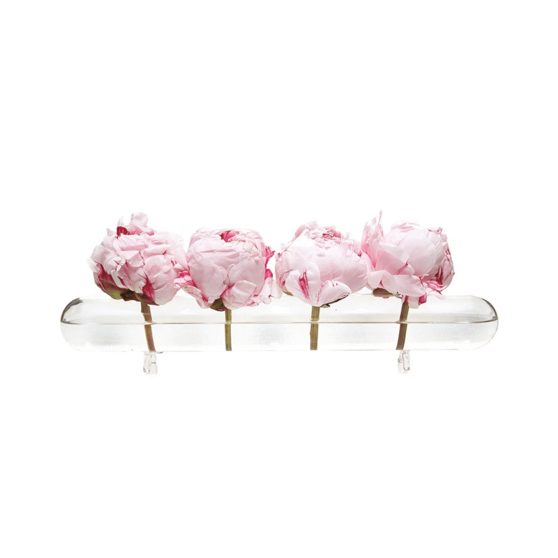 Flute Glass Modern Clear Flower Vase