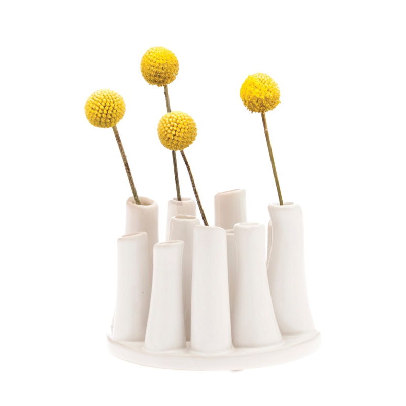 Pooley Modern Round Bud Vase For Flowers
