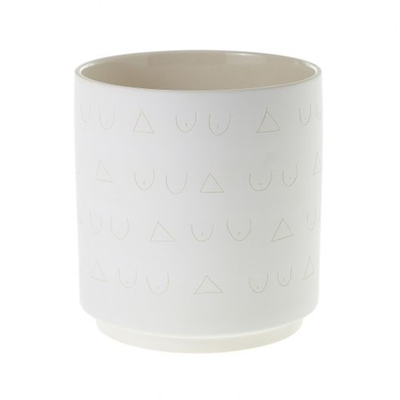 Triangles and Tatas Pot|6″x 6.25″ Pot|4.5″ x 4.75″ Pot