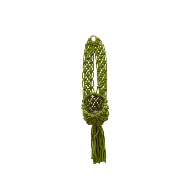 Wall Hanging Planter – Moss Green 24 Inch