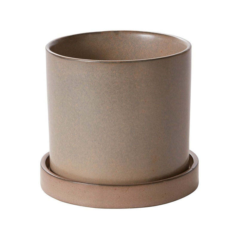 Hawthorne Pot with Saucer|5″X 5.5″ Pot