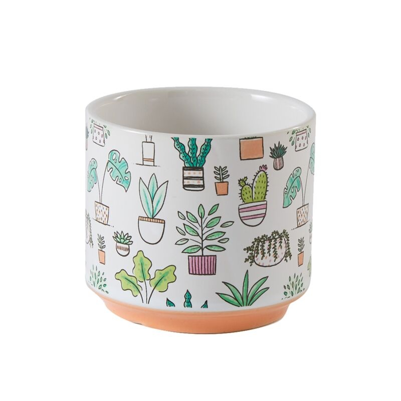 Plant Icon Pot|4.75″X 4.5″ Pot