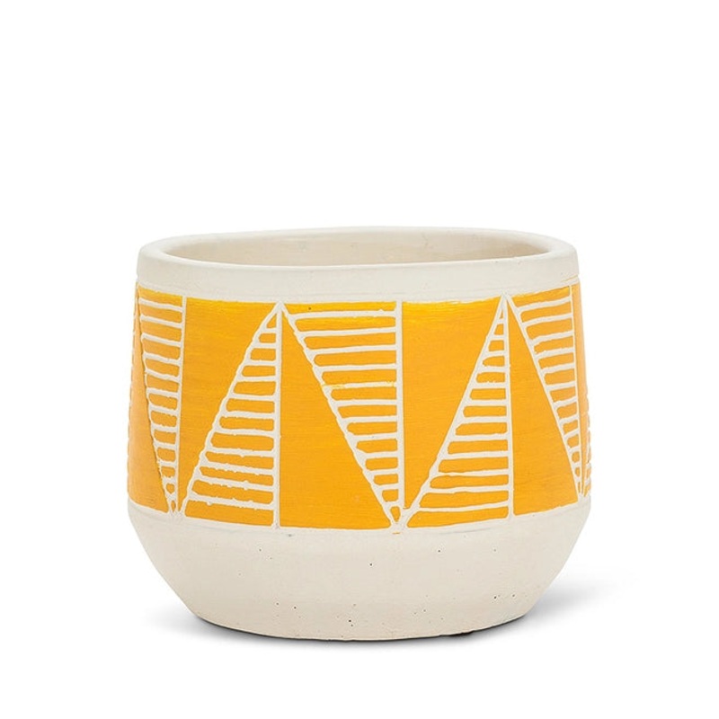 Yellow Small Etched Planter – 5D
