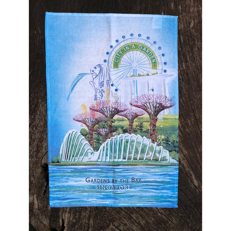 Mhwh City in a Garden Scenery Tea Towel