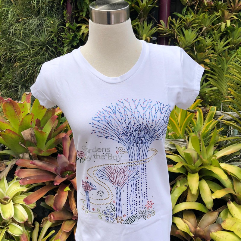 Mrtwlrt Supertrees Twirling Ladies’ T-Shirt (White)