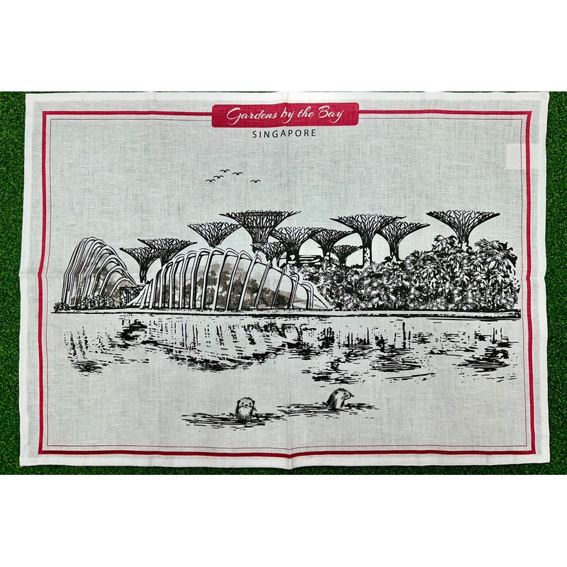 Mhwh Marine Scenery with Otters Tea Towel