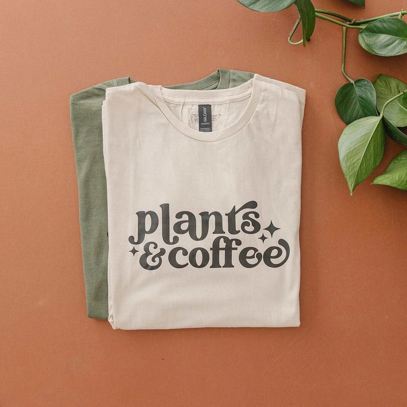 Plants & Coffee T-Shirt|X-Large|Large|Medium|Small