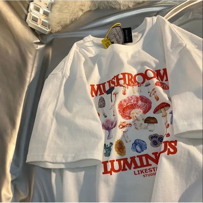 Mushroom Luminous T-Shirt|X-Large|Large|Medium|Small