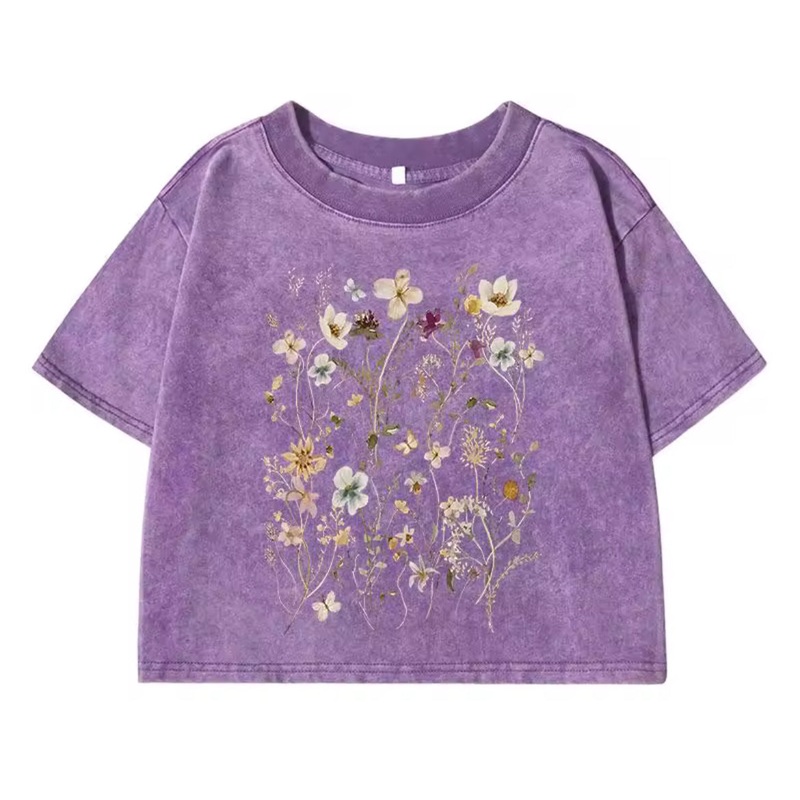 Flower Cluster T-Shirt Crop|Small|Medium|Large|X-large