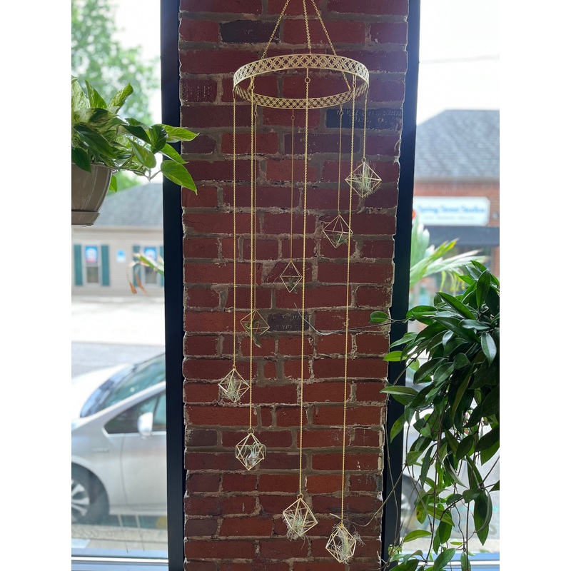 Gold Geometric Cascade Air Plant Hanger