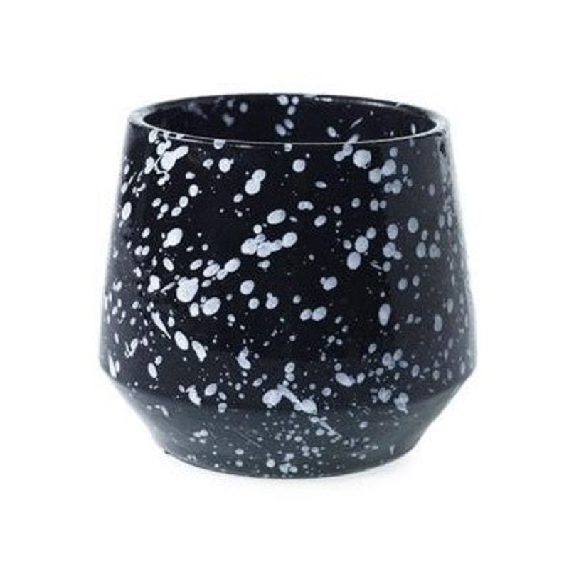 Nightfall Pot (black/white)|7.5″x 6.5″