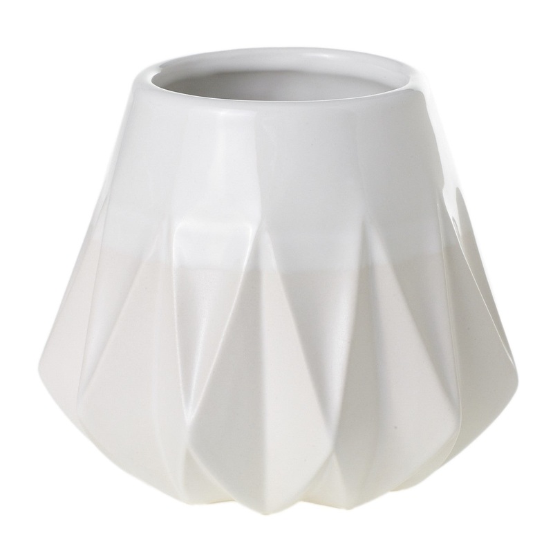 Teco Vase (white)|5.25″x4.75″