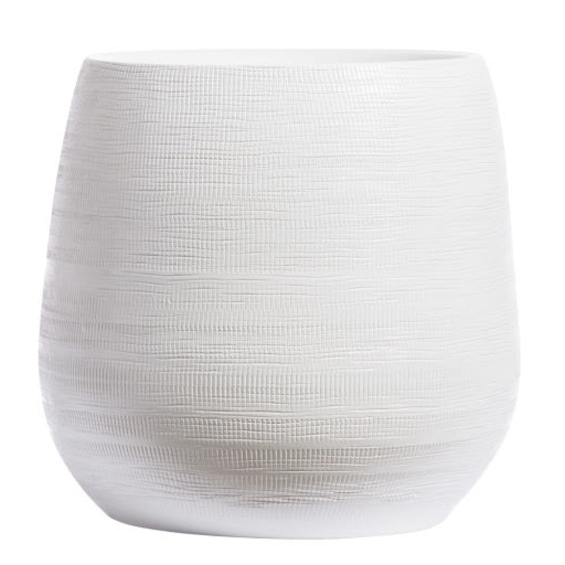 Benji Pot (white)|11.5″x10.75″|14.5″x13.5″