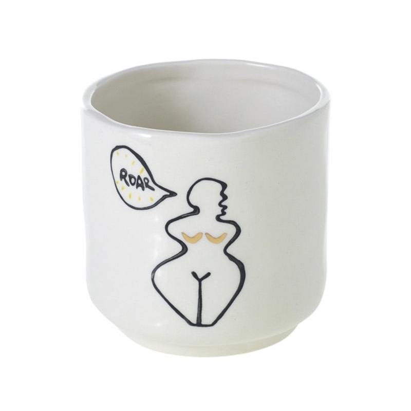 Hear Me Roar Pot|4.5″x 4.25″|3.25″x3.25″