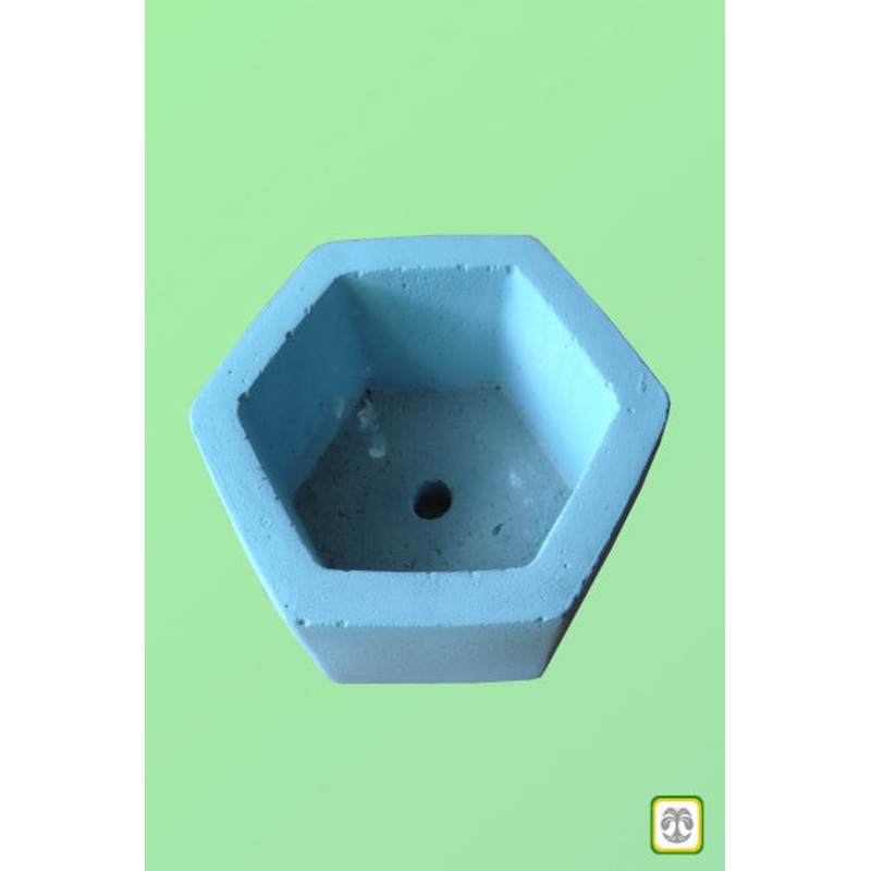 Hexagon Shaped Short Cement Cactus Planter